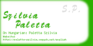 szilvia paletta business card